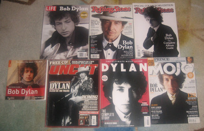 Lot of 7 Bob Dylan Magazines & Book--Rolling Stone, Life, MOJO & More