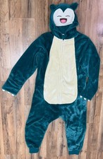 Snorlax Pok mon Pajamas One Piece Suit Kids Size 9 - 10 Years Child Large Fleece
