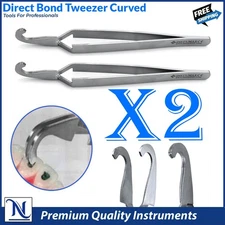 Dental Bond Tweezers 2pcs – Orthodontic Bracket & Braces Placement Tool
