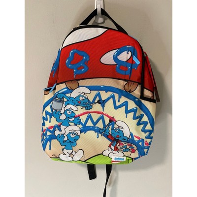 Colorful Smurfs Graphic Backpack SprayGround Sprayground x The Smurfs Papa Smurf On The Run Backpack  main image 3