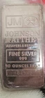 Johnson Matthey 10 Oz  Troy Fine Silver In Orig Plastic