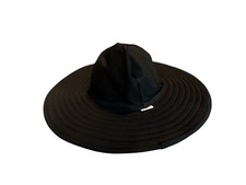 RuffleButts Toddler Sun Hat Black Foldable Wide Brim UV Protection Size 3T  5