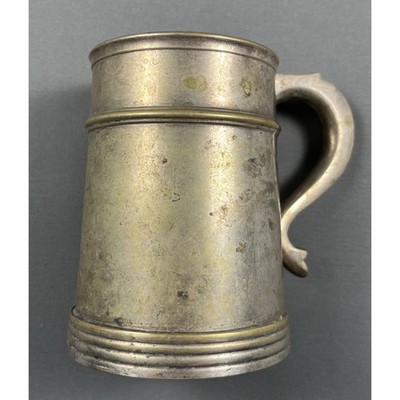 Vintage EPNS A1 Silverplated Glass Bottom Tankard Beer Mug Stein Early 20th