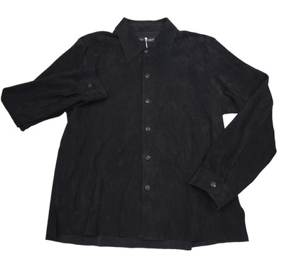 $1700 OUR LEGACY Lythe Black Suede Leather Welding Shirt Jacket Mens Size 54
