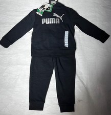PUMA Youth 3-piece Fleece Set, Black Size XXS 3/4. New