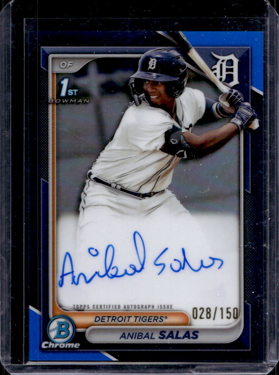 Anibal Salas 2024 Bowman Chrome #CPA-ASA 1st Prospect Auto Blue /150