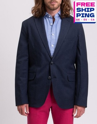 UVP 395  HACKETT Blazer Sakko 40R 50R M Wollmischung Stretch Kerb Revers