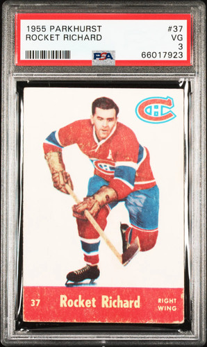 Rocket Richard #37 1955 Parkhurst card