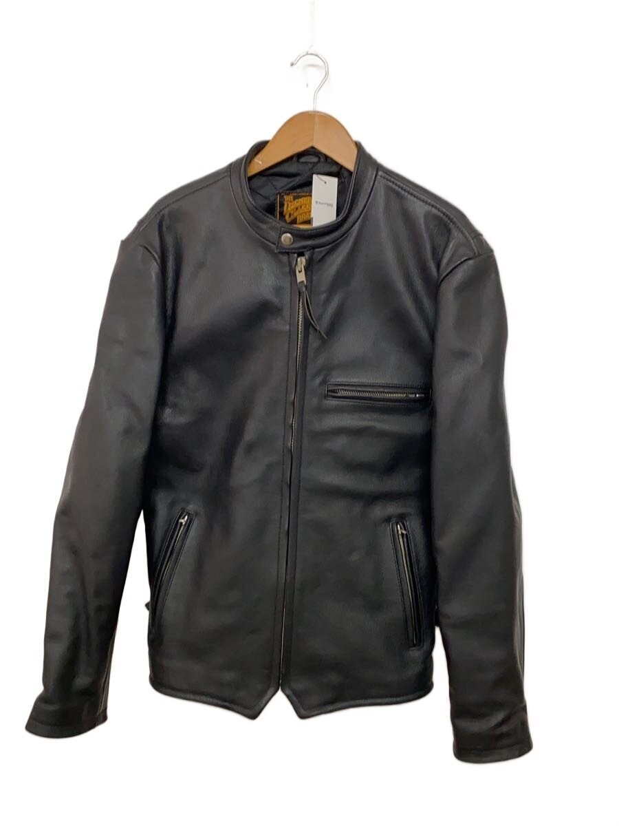 Degner Single Riders Jacket/-/Cowhide/Blk/Plain 3570