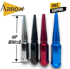 20x CHROME M12x1.5 SPIKE LUG NUT SET 4.5" TALL+SOCKET KEY FIT ACURA HONDA MODELS