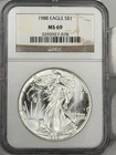 1988 American Silver Eagle $1 NGC MS69 One Dollar ASE US Coin