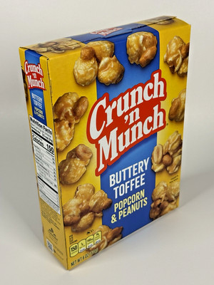 Crunch  N Munch Buttery Toffee Popcorn with Peanuts 6 oz Box