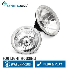 7" Inch Sealed Headlights Chrome Clear Housing Conversion HI/LO Beam Universal
