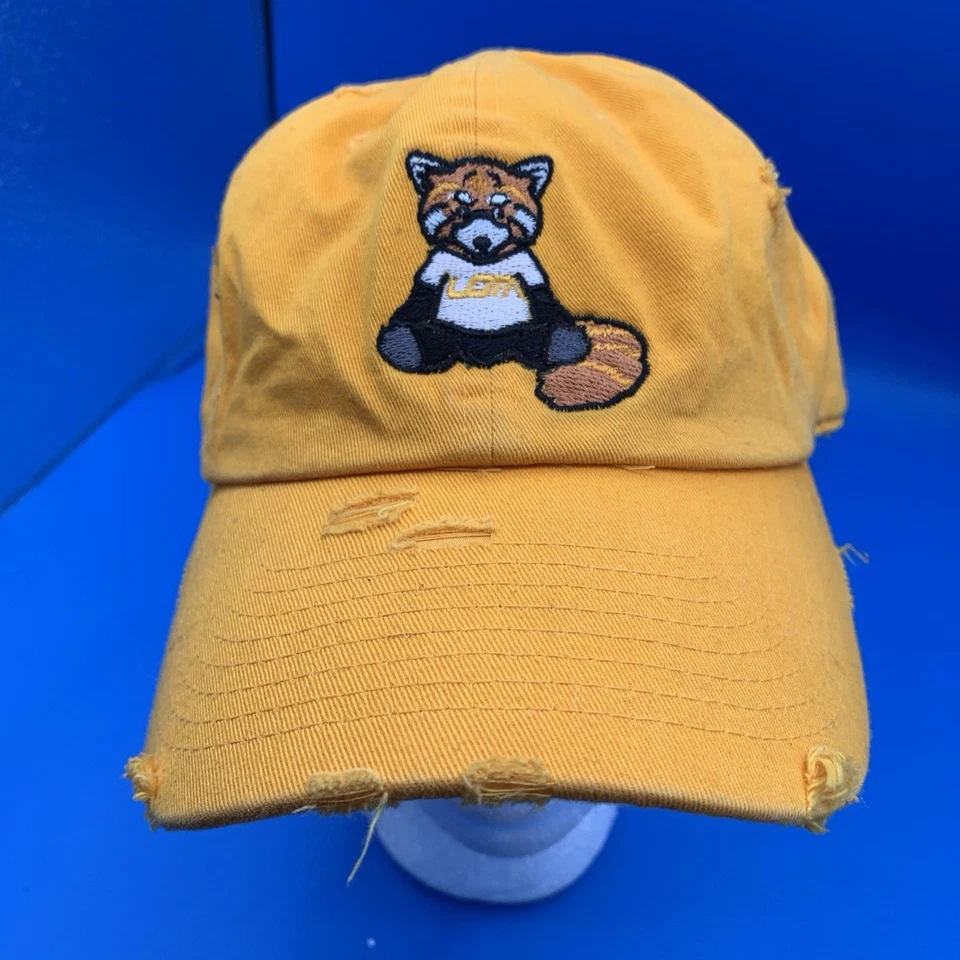 Sombrero Amarillo con Correa OSFA Ajustable Envejecido KBETHOS De Colección Foto 2 de 4