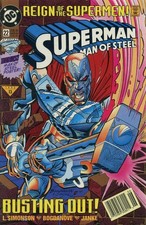 Superman: The Man of Steel 22 Newsstand FN; DC With Poster Reign of the Sup