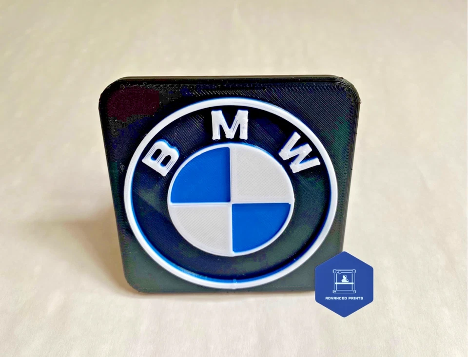 Cubierta/enchufe/tapa de enganche de remolque BMW para receptores de 2" y 1,25" azul/blanco Foto 2 de 3