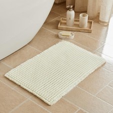 Waffle Bath Mat, Small Boho Bathroom Rugs Non Slip Washable, Ultra Soft Super...