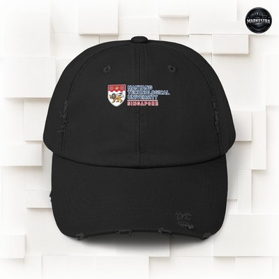 Nanyang Technological University Emblem Logo Unisex Distressed Cap