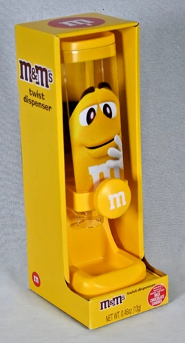 NEW M&M's Yellow Character Limited Edition Collectible Twist Candy Dispenser