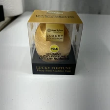 Ginger Lily Farms Botanicals  Lucky Fortune Fizzy BATH BOMB Golden Egg Yolk NIB