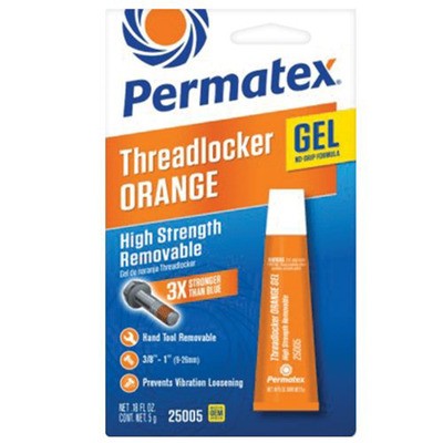 Permatex 25005, One Orange Threadlocker High Streng Th Orange 5 G Fits ram Tube - Picture 2 of 10