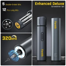 Fanttik Deluxe Cordless Screwdriver bundle for Furniture, 10 Piece