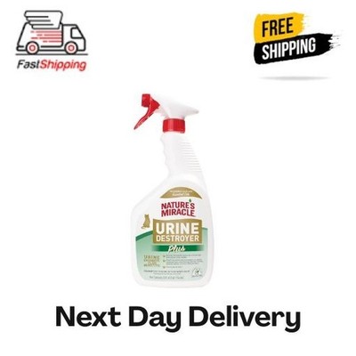 Nature S Miracle Urine Destroyer plus Cat, 32 Ounces, Enzymatic Formula, Ready-T