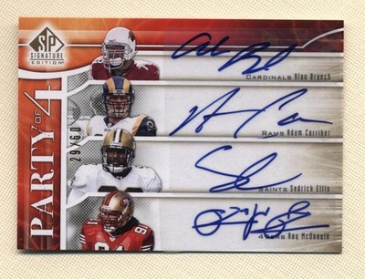 2009 SP Signature Party of 4 Quad Auto Branch, Carriker, Ellis, McDonald # 29/60