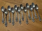 Set Of 12 Wallace Grand Baroque Sterling Teaspoons! 432 Grams! Scrap?