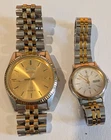 Lot of 2 Vintage Seiko Day-Date Watches - 5Y23-8A69 & 3Y03-0A30 / His & Hers