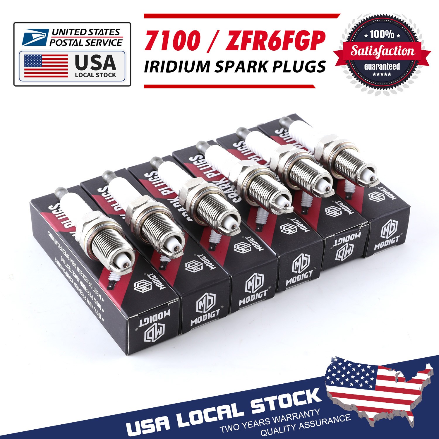 Spark Plug Fit NGK 7100 ZFR6FGP For Honda Prelude Jeep Liberty Mazda OEM Quality