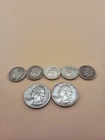 90% Silver Lot 2 Quarters & 5 Dimes Pre-1965 Junk Silver Bullion $1