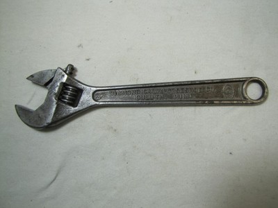 Vintage 8'' DIAMALLOY DIAMOND CALK HORSEHOE CO.  Adjustable Wrench USED