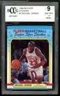 1988-89 Fleer Stickers #7 Michael Jordan Card BGS BCCG 9 Near Mint+