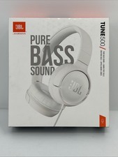 JBL Harman Tune 500 Pure Bass Sound Headphones - Siri/ Google Now WHITE