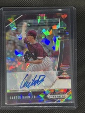 2020 #PDP133 Carter Baumler Autographs Burgundy Cracked Ice Prizm /12