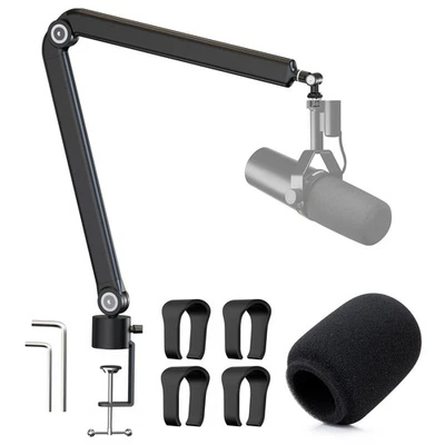 YOUSHARES SM7dB Mikrofonarm mit Popschutz - Beschwerter Metall Schwenkarmständer kompat...