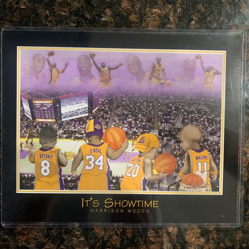 HARRISON WOODS SIGNED FRAMED ITS SHOWTIME LAKERS TEAM eBay