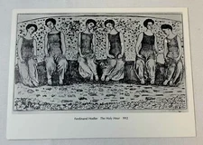 1992 art gallery exhibition card~ EARLY 20TH CENTURY PRINTS~5x7~Ferdinand Hodler