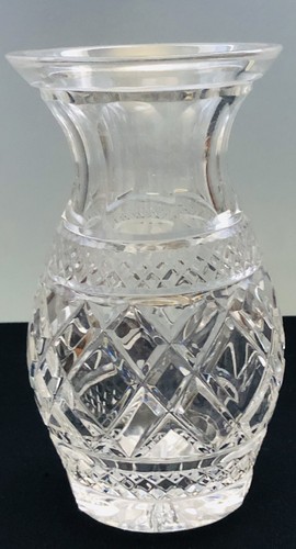 Waterford Crystal Diamond Cut Pineapple 6” Flower Vase Republic Of Ireland Heavy