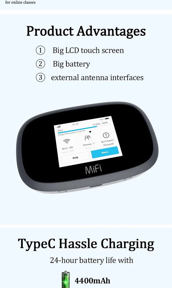 Unlocked Verizon Inseego Jetpack MiFi 8800L 4G LTE Modem
