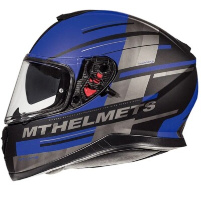 blue mt helmets THUNDER3 PRO CALIPSO FULL FACE HELMET  Phoenix Probiking safety and ventilation MT Thunder 3 SV Pitlane