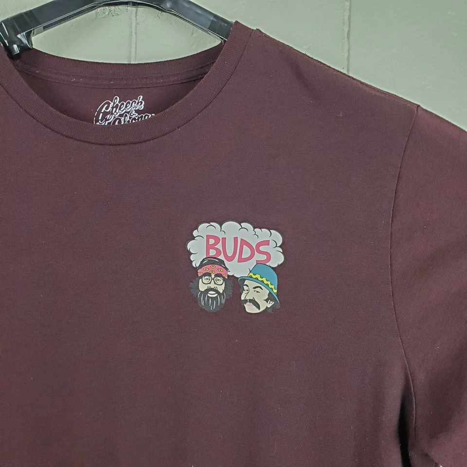 Cheech and Chong Shirt Mens 2XL Red Crew Neck Long Sleeve Graphic Stretch Casual - Image 4 of 4