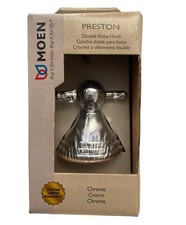 Moen Preston Double Robe Hook Chrome Die Cast Zinc NIB Bath Bedroom