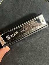 SWAN Chromatic Harmonica Versatile Instrument Durable Metal Body Polished Chrom
