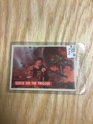 1956 T.C.G. Davy Crockett Green Back Quick On The Trigger Card #15-A