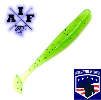 12ct Green Chartreuse easy Shiner style 4  Swim Bait Bass Fishing