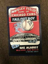  Fall Out Boy Rise Against 2018 Wrigley Field Cardstock Promo Poster 12x18