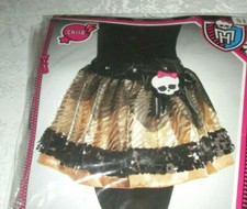 Child Ages 4  Monster High Metallic Gold  Black Tutu 12.5" from Elastic Waist