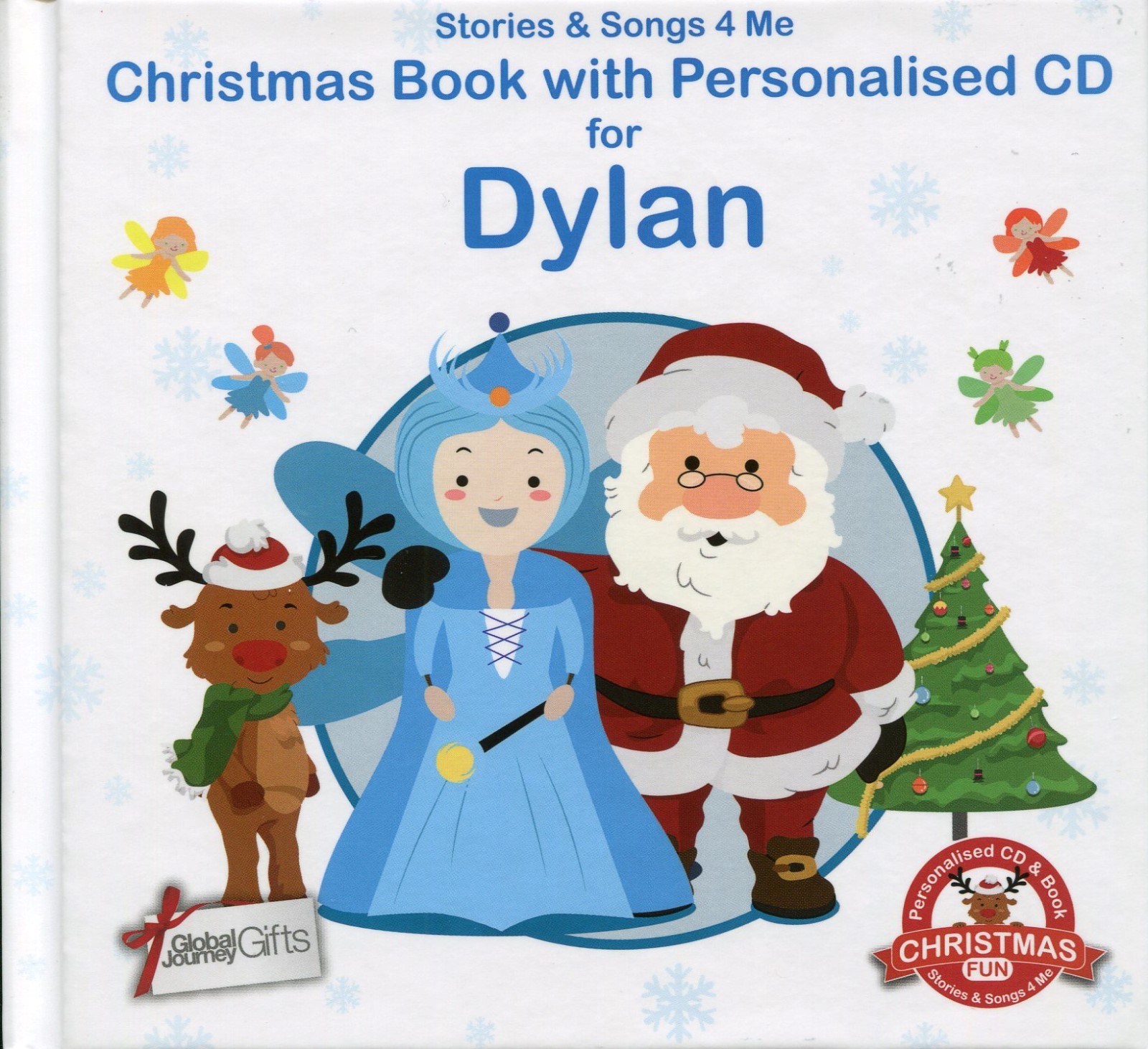 CHRISTMAS BOOK WITH PERSONALISED CD FOR DYLAN - STORIES & SONGS 4 ME